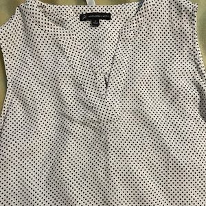 Adrianna Papell tiny polka dot shell/blouse